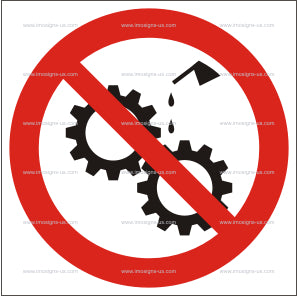 No Maintenance on Moving Machinery Symbol (5.007)
