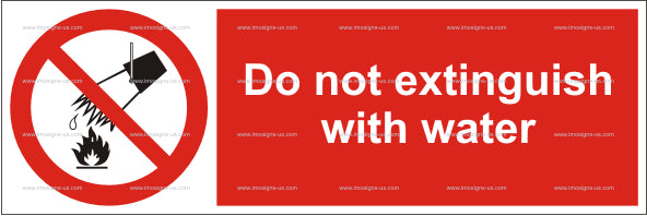 Do Not Extinguish With Water Sign (5.009.1)