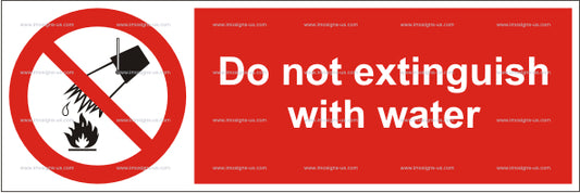 Do Not Extinguish With Water Sign (5.009.1)