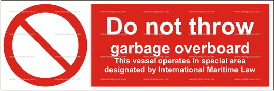 Do Not Throw Garbage Overboard Sign (5.014.3)