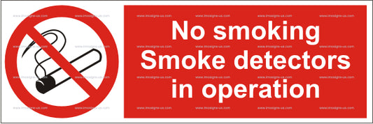 No Smoking Smoke Detectors in Operation Sign (5.003.5)