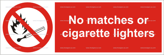 No Matches or Cigarette Lighters Sign (5.001.5)