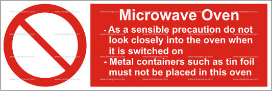 Microwave Oven Prohibited Sign (5.014.9)