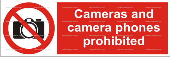 Cameras and Cameras Phones Prohibited Sign (5.016.2)