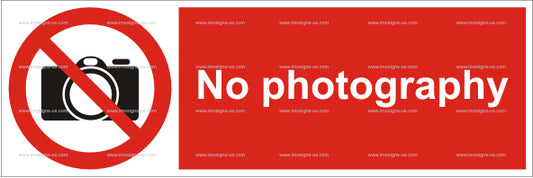 No Photography Sign (5.016.1)