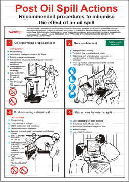 Post Oil Spill Actions Poster (9.019)