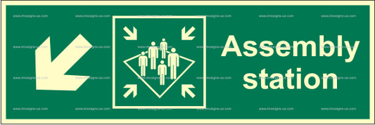 Assembly Station Diagonally Down Left Sign (2.049.8)