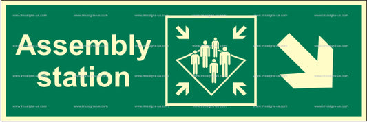 Assembly Station Diagonally Down Right Sign (2.049.3)