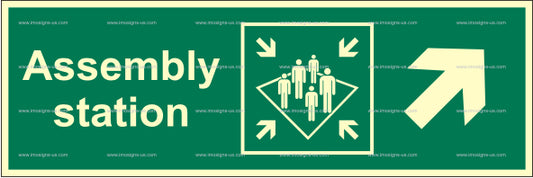Assembly Station Diagonally Up Right Sign (2.049.4)