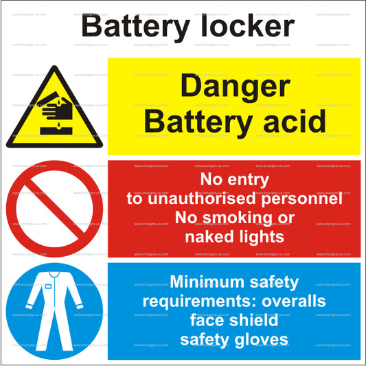 Battery Locker Sign (15.002)