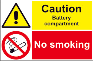 Caution Battery Compartment Sign (15.039)