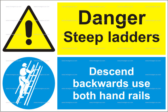Danger Steep Ladders Sign (15.026)