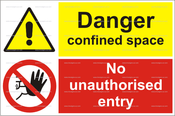 Danger Confined Space No Entry Sign (15.042)