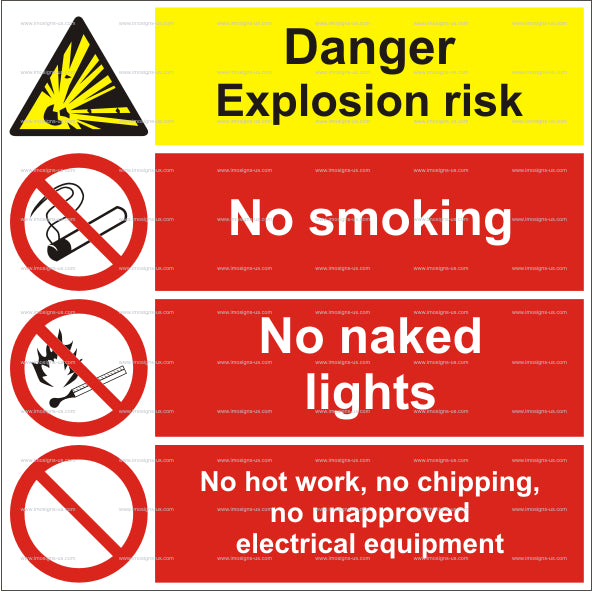 Danger Explosive Risk Sign (15.033)