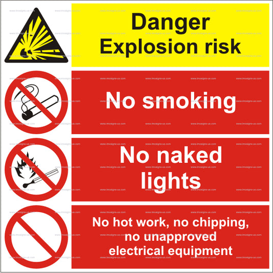 Danger Explosive Risk Sign (15.033)