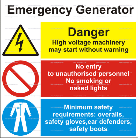 Emergency Generator Sign (15.001)