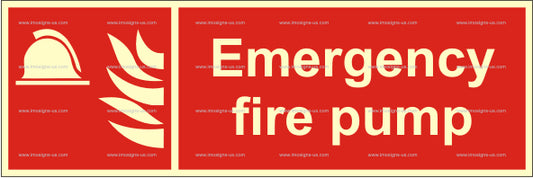Emergency Fire Pump Sign (3.082.14)