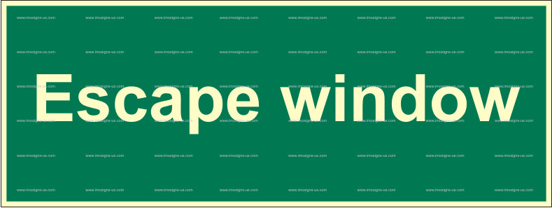 Escape Window Sign (2.052)