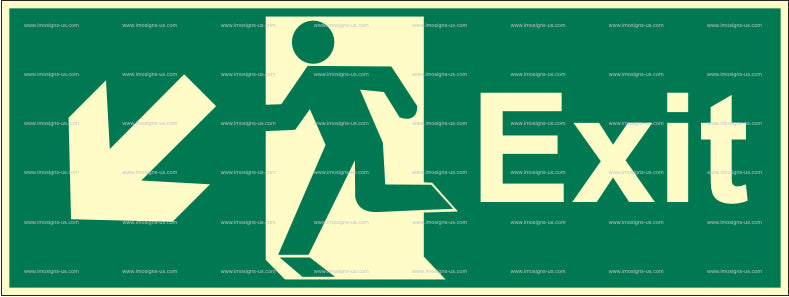 Exit Diagonally Down Left Sign (2.101.3)
