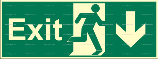 Exit Down Right Sign (2.100.2)