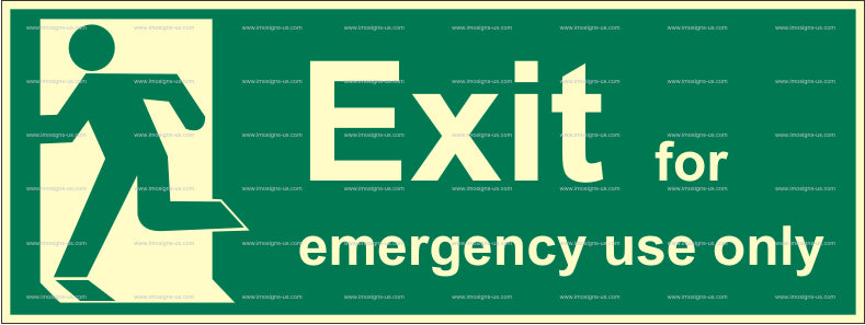 Exit For Emergency Use Only Left Sign (2.101.6)