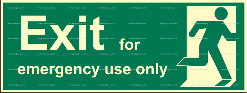 Exit For Emergency Use Only Right Sign (2.100.6)