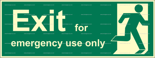 Exit For Emergency Use Only Right Sign (2.100.6)