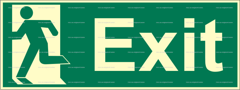 Exit Running Man Left Sign (2.101)