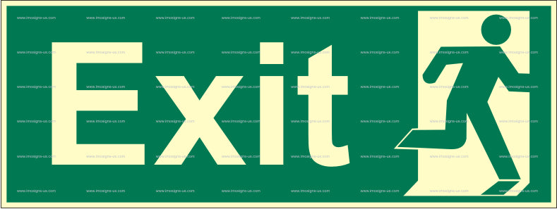 Exit Running Man Right Sign (2.100)