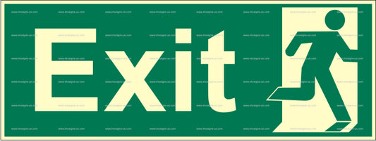 Exit Running Man Right Sign (2.100)