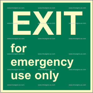 Exit for Emergency Use Only Sign (2.118)