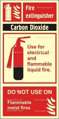 CO2 Carbon Dioxide Fire Extinguisher Sign (3.081.15)