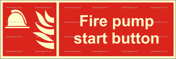Fire Pump Start Button Sign (3.082.11)