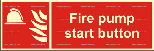 Fire Pump Start Button Sign (3.082.11)