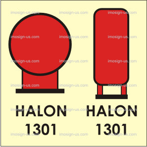 Halon 1301 Bottles In Protected Area Symbol (3.020)
