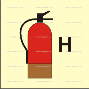 Halon Gas or Equivalent Fire Extinguisher Symbol (3.174)