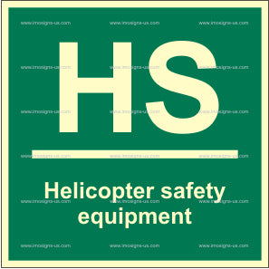 Helicopter Safety Equipment Sign (2.077.3)