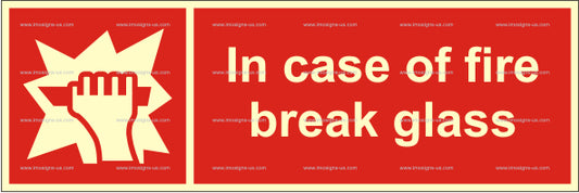 In Case of Fire Break Glass Sign (3.083.3)