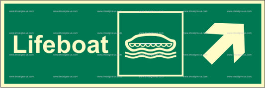 Lifeboat Diagonally Up Right Sign (2.048.4)