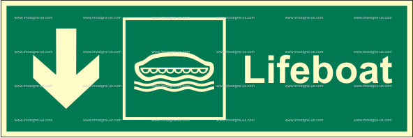 Lifeboat Down Left Sign (2.048.7)