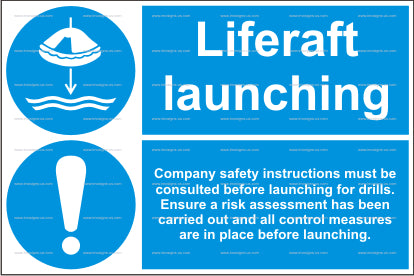 Liferaft Launching Sign (15.037)