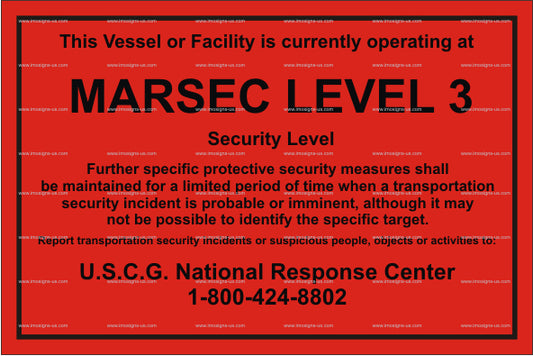 Marsec Level 3 Sign (12.069)
