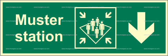 Muster Station Up Left Sign (2.050.10)