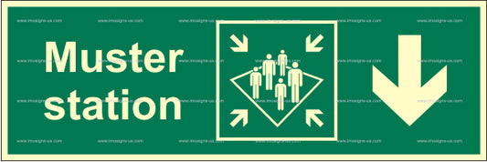 Muster Station Up Left Sign (2.050.10)
