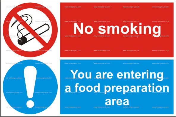 No Smoking You are Entering Food Area Sign (15.041)