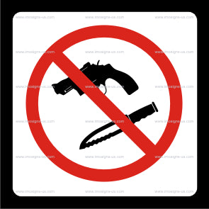 No Weapons Sign (12.011)