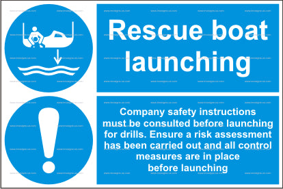 Rescue Boat Launching Sign (15.036)