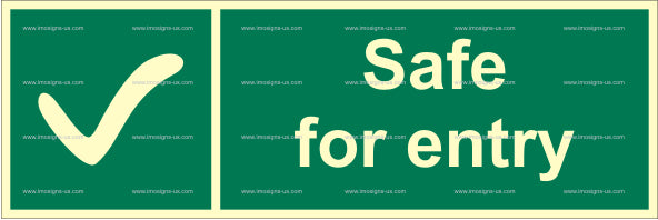 Safe for Entry Sign (2.076)