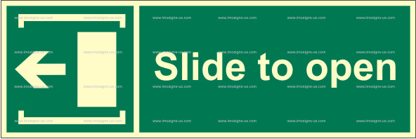 Slide to Open Left Sign (2.061.1)