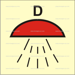Space Protected by Drenching System Symbol (3.042)